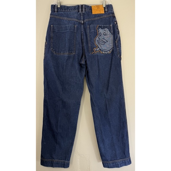 Platinum Fubu Fat Albert Baggy Jeans Men's Actual 35 (tagged 36) Streetwear Y2K - Picture 4 of 14